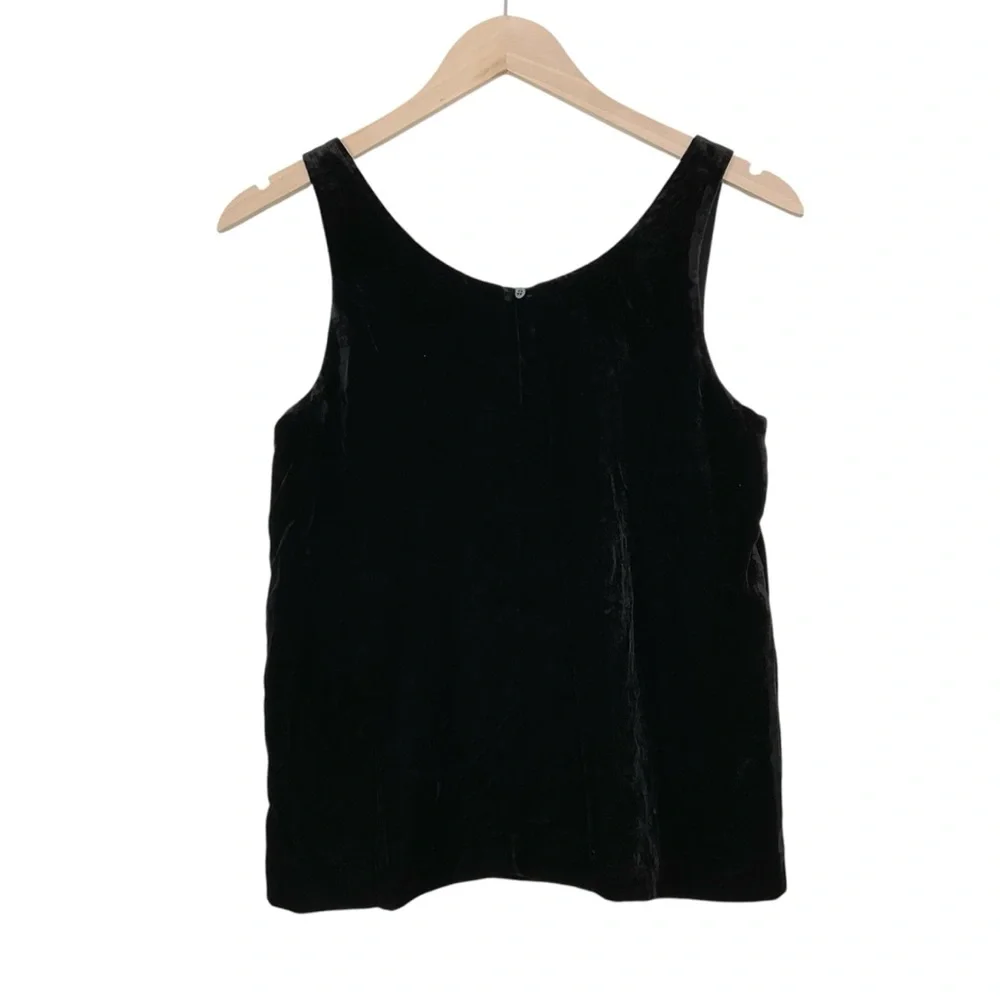 J. Crew Black Velvet Tank Top Size 0